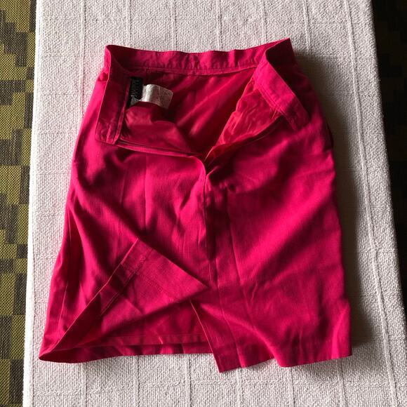 VTG Sag Harbor Pencil Skirt Size 12P Pink Short Knee High Waisted Office Barbie - Picture 5 of 9